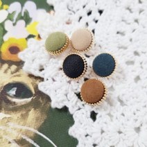 귀여운 플란넬의 12.5mm 2개set 단추, 그린