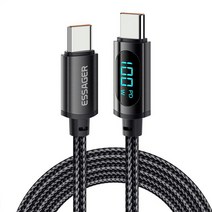 라뻬 USB C타입 케이블 PD100W 초급속 충전선 충전속도 디스플레이, 2m