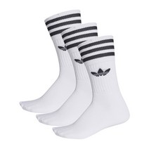 아디다스 솔리드 크루 SOCKS 3켤레 양말 PG1520, 화이트