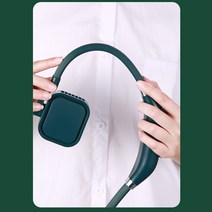 Hqzoomee넥밴드 휴대용 선풍기 충전식 휴대용선풍기 선풍기 선물추천GBFS-006, 녹색
