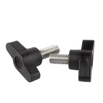 M6 손잡이 볼트 스테인리스 스틸 플라스틱 27mm 36mm 헤드 돌리기 쉬운 나비 나사, M6 (Head 36mm), 20mm (4pcs), 1개