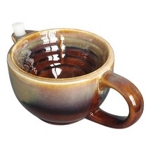 면도브러쉬 바버샵 면도 면도솔 Dscosmetic-대형 수제 도자기 컵 면도기 머그잔 뜨거운 물 항상 따뜻하, 01 WHITE