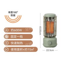 가정용 소형 전기난로 열풍기 감성 스토브 실내용 난방기 미니 난방기 히터 개인 온풍기 온열기 사무실, 일반형 그린