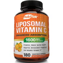 뉴트리플레어 리포조말 비타민C 1600mg 180캡슐, 1