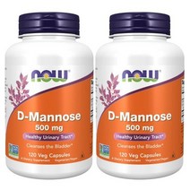나우푸드 D-마노스 500mg 베지캡슐 120개입 2개, 120정