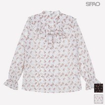 스파오 SPAO 플라워프릴 타이 블라우스_SPBB938G22