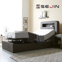 세진침대 벨리타 LED 모션베드 프레임만SS, 펄크림화이트