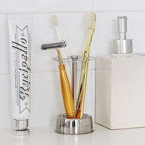 욕실 데스크 인테리어 치과감성 위생 스텐 칫솔꽂이신혼부부 거치대 칫솔꽂이 칫솔 욕실 인테리어 치과 매장 볼펜거치대 볼펜꽂이 칫솔스탠드 스테인리스, 본상품