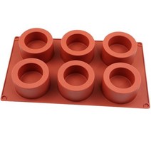 라운드 케이크 장식 몰드 실리콘 베이킹 도구 무스 비누 3D 트레이 팬, 빨간