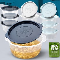 쫏룀입주방용품 냉동밥 보관용기 650ml 4개 밥 국 죽 냉동보관 냉동 투명 용기 전자레인지 사용 가능 플라스틱 뚜껑 있음 전자렌지용 냉동실 냉장실 정리 8LN5y=su4C8, 스카이블루4개