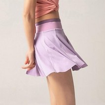 테니스연습기 테니스볼머신 테니스용품 여성 스포츠 테니스 스커트 골프 피트니스 반바지 하이 웨이스트 운동 달리, Purple Pink+XS