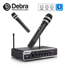 가정용 코인노래방 기계 휴대용 길거리공연 찬양 반주기 부스 debar e02u 전문 uhf 무선 마이크 시스템 ktv 노래방 소규모 활동용 블루투스 및 리버브가 있는 2개의, 없음