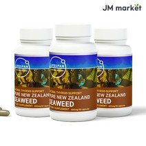 라이프스팬 켈프(kelp) 다시마 해조류 캡슐 600mg 60캡슐 요오드 철분 엽산, 3통