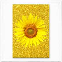 [7일간 추가할인] TV방영 상품! 돈 들어오는 골드 해바라기 풍수그림 재물운 금전운 그림액자 15종, 4. 골드 정면 해바라기