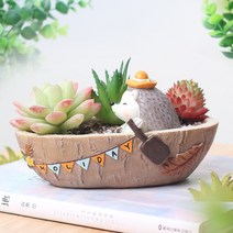 ROOGO 루고 화분 고슴도치의 겨울 이야기 나룻배 여행