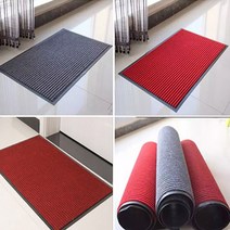 다용도 현관 발매트_중형 대형 / 욕실매트 학교매트 학원매트 실외매트 발판매트, 대형(80cm x 50cm), 레드