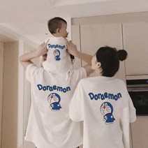 여름티셔츠 도라에몽 순면티셔츠 아빠와아들 부자룩