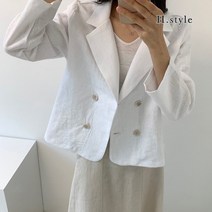 에이치스타일 TK 린넨모모더블자켓 봄 여름 마자켓