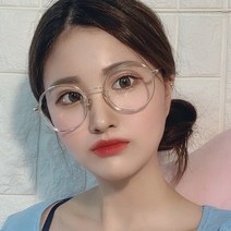 남자 여자 동글이 블랙 골드 콤비 투명안경테
