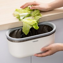 싱크대걸이휴지통 음쓰통 주방 음식물쓰레기보관 주방 음식쓰레기통 씽크대 걸이식휴지통, 다크그레이