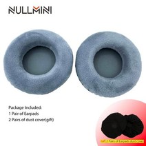 NullMini-교체용 이어 패드 베이어다이내믹 커스텀 원 프로 이어폰 헤드폰 이어머프 슬리브 헤드셋용 호환 헤드셋 커버 이어패드 밴드, Gray Velvet, 04 Gray Velvet