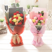 러블리로즈부케 비누꽃 꽃다발 로즈데이 성년의날 학예회_[230306EA], 러블리로즈부케 핑크, 본상품선택