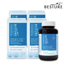 베스처 루테인 플러스 오메가3 멀티비타민 앤 미네랄 60캡슐 (2개월분), 1250mg, 4병