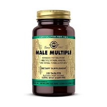 Solgar Male Multiple 180 태블릿 - 종합 비타민 미네랄 허벌 포뮬러 포 맨 어드밴스드 파이토뉴트리언트 비건 글루텐 프리 유제품 90회 제공량, 120 카운트(1팩)