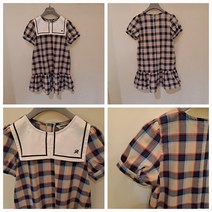 레노마키즈 CB01 배색카라체크원피스 R2321O602