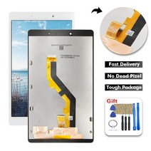 삼성 탭 8.0 2019 SM-T290 SM-T295 T290 T295 LCD 디지타이저 유리 패널 어셈블리 교체 디스플레이, T290 흰색 프레임 없음