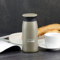 텀블러 350ml 보온병 보냉병 단체 학교 판촉 1+1 카키, 단품, 단품