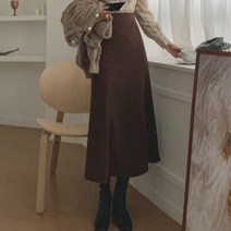 체리빌레 낭만적핏감 머메이드스커트 롱 뒷밴딩 겨울