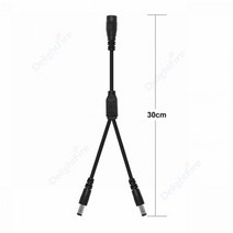 전원분배기 호환 5.5mm 2.1mm DC 전원 분배기 케이블 1 ~ 2/3/4/5/6/8 웨이 5V 12V 24V 어댑터 LED 스트립, 02 1 to 2 way black_02 3pcs