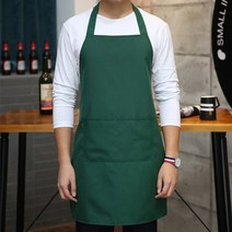 앞치마 주방 웨이트리스 커피 티 숍 슈퍼마켓 식사 목걸이 남녀 여름 얇은, 초록