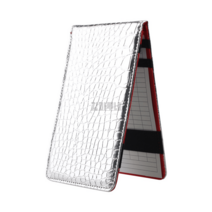 가죽 골프 수첩 카드 액세서리 메모장 노트 홀더 케이스, 실버