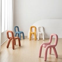 브라보가구 마리 인테리어 의자 디자인 카페 파이프 컬러 체어, 핑크, 1개