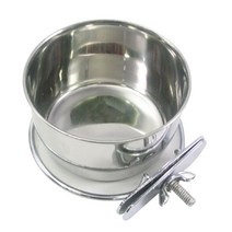 간단 중형강아지식기 간편 포메라니안급여기 포메라니안밥그릇 스텐 철장걸이 5oz, 1개