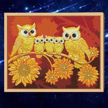 FANGDE 제제뉴 보석십자수 DIY 키트, 50*60CM, 사진색