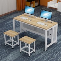컴퓨터 책상 학생 1인 2인용 데스크톱 심플 멀티미디어, 일반 리어 일체형 도어