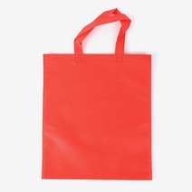 세로형 부직포 가방 쇼핑백 마트 시장 바구니 제작, 레드
