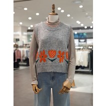 써스데이아일랜드 꽃 믹스 자카드 베스트 T228MVT246W(2167394)