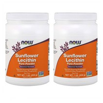 나우푸드 선플라워 레시틴 파우더 Now Foods Sunflower Lecithin Powder 453G 2개