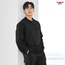 이너핏웨어 BFL 프리미엄 남성 소프트스킨 캠퍼 라운드 긴팔티 B23RTS-517