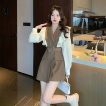 [예쁨시전] 여자 출근복 여성스러운 정장느낌 원피스