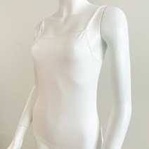 화이트 모달 이너 슬립 스트랩 티셔츠