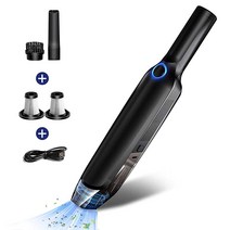 LAOPAO 휴대용 자동차 진공 청소기 고출력 9Kpa 핸드 진공 무선 충전식 휴대용 진공 3x2000mAh 리튬 이온 배터리 고속 충전 미니 진공 가정/자동차/반려동물 털 청소