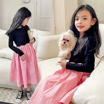 블랙핑크 물결셔링 원피스 아동복 아동원피스 여아옷 여아의류 여자아이옷 여아원피스 여자아동복 나들이룩 데일리룩 여아코디 공주패션
