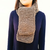 [대바늘 diy] 왕초보 목도리뜨기/ 뜨개질 입문 목도리 만들기 도안, 16진보라
