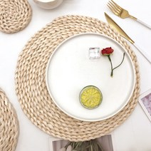플레이팅 라탄식 식탁매트, 25cm