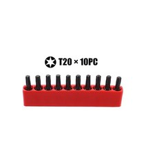 25mm Torx 스타 스크루 드라이버 비트 구멍 마그네틱 스크류 T20 T25 T6-T40 1/4 인치 육각 섕크 S2 스틸 키트 도구, 01 T20